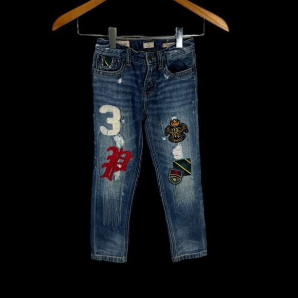 Polo Ralph Lauren Vintage Boyfriend Skinny Jeans Girls Sz 5 - Picture 1 of 15